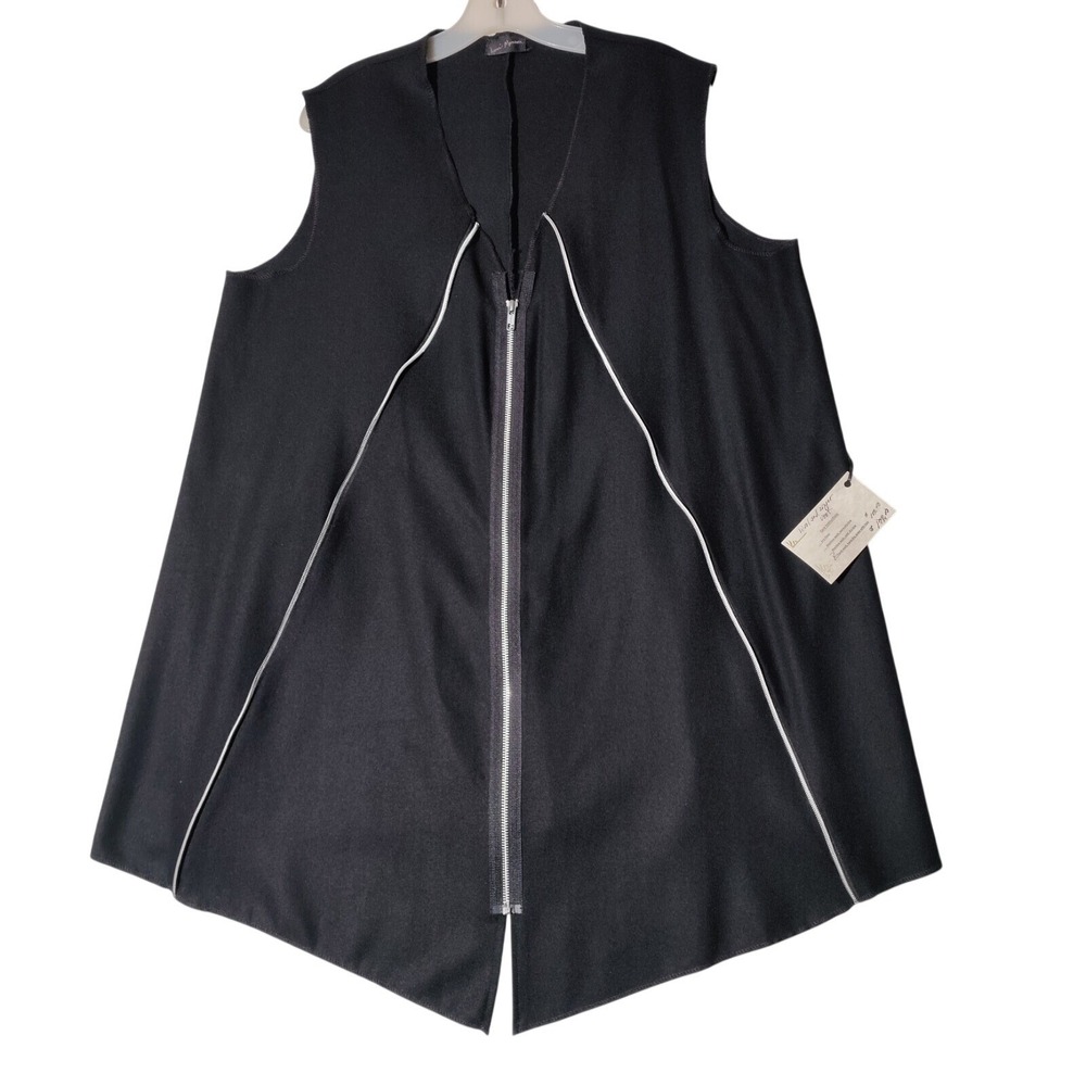 New‎ LORI MONSON Artist Wool and Zipper Vest Possible size XL